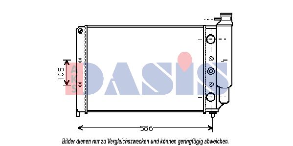 AKS DASIS Jäähdytin,moottorin jäähdytys 180500N